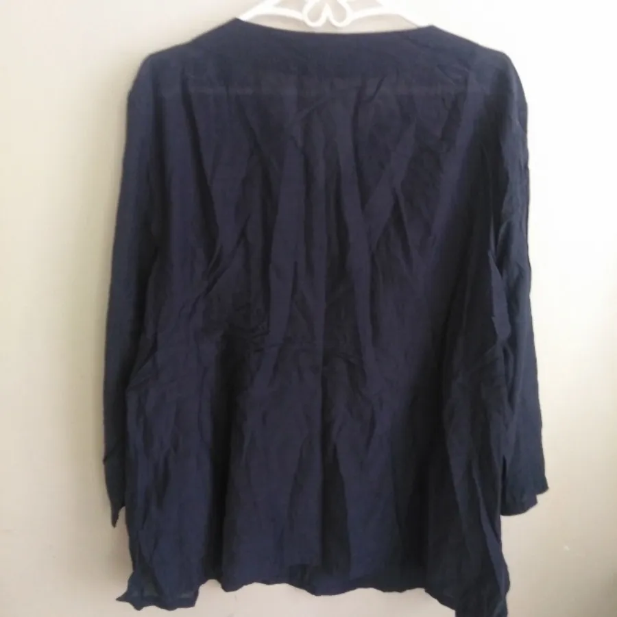 شومیز نخی سورمه ای