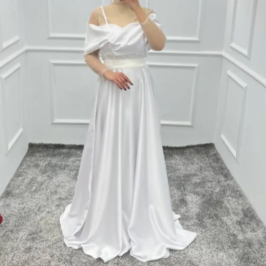 پیراهن مجلسی ساتن ماکسی