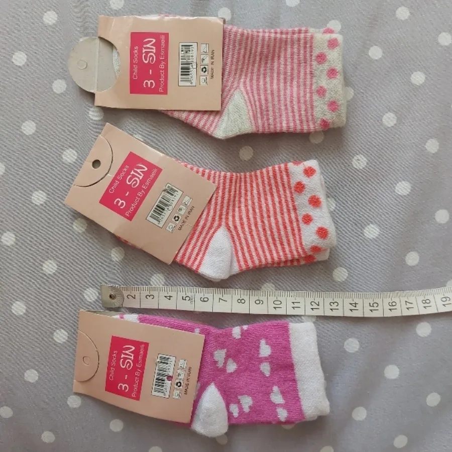 جوراب نوزاد صورتی