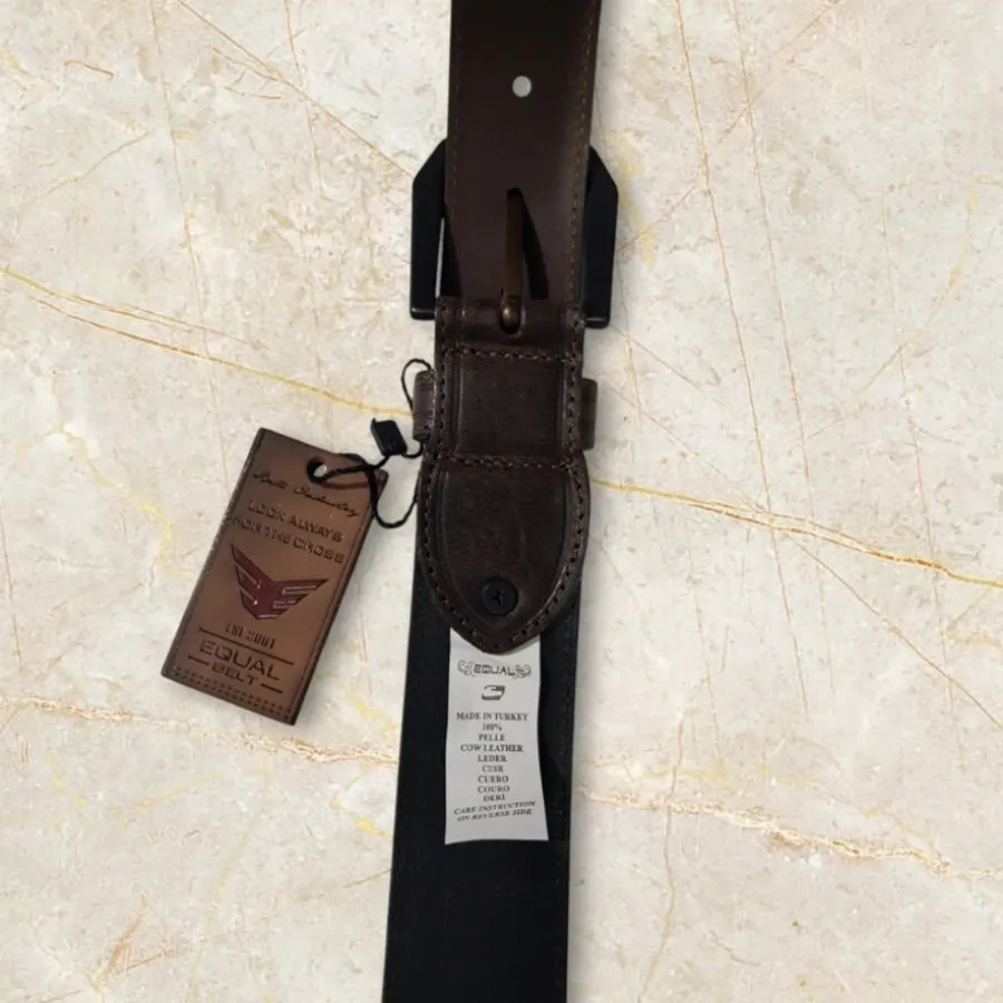 کمربند ترک مشکی قهوه ای