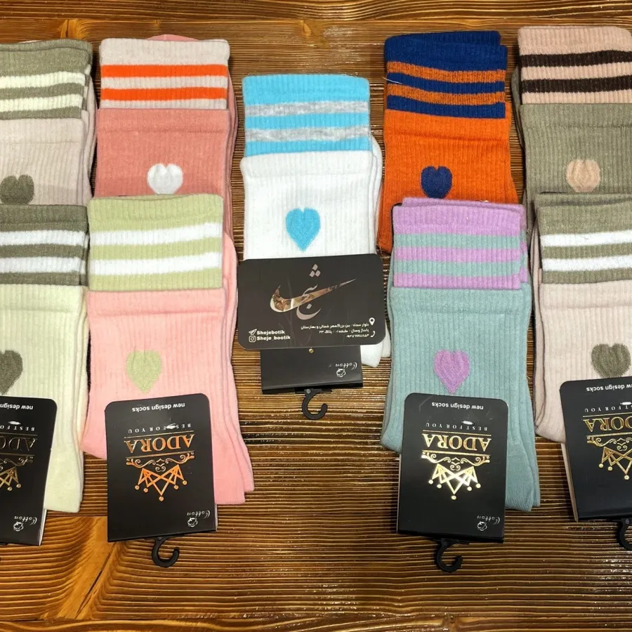 جوراب ساقدار طرح دار