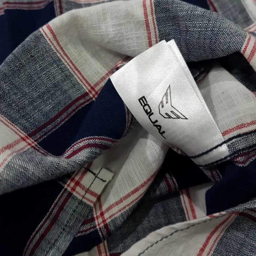 پیراهن لینن چهارخانه ترک