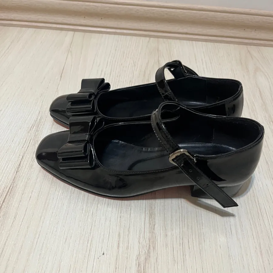 کفش مشکی عروسکی ورنی