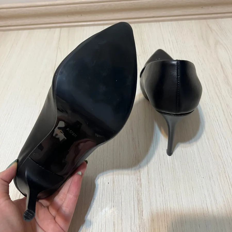 پاشنه بلند چرم مات مشکی