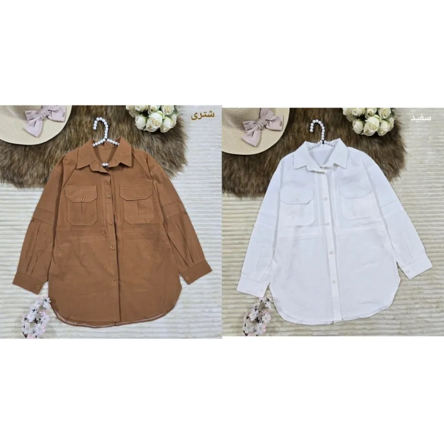 شومیز مانتویی دوجیب