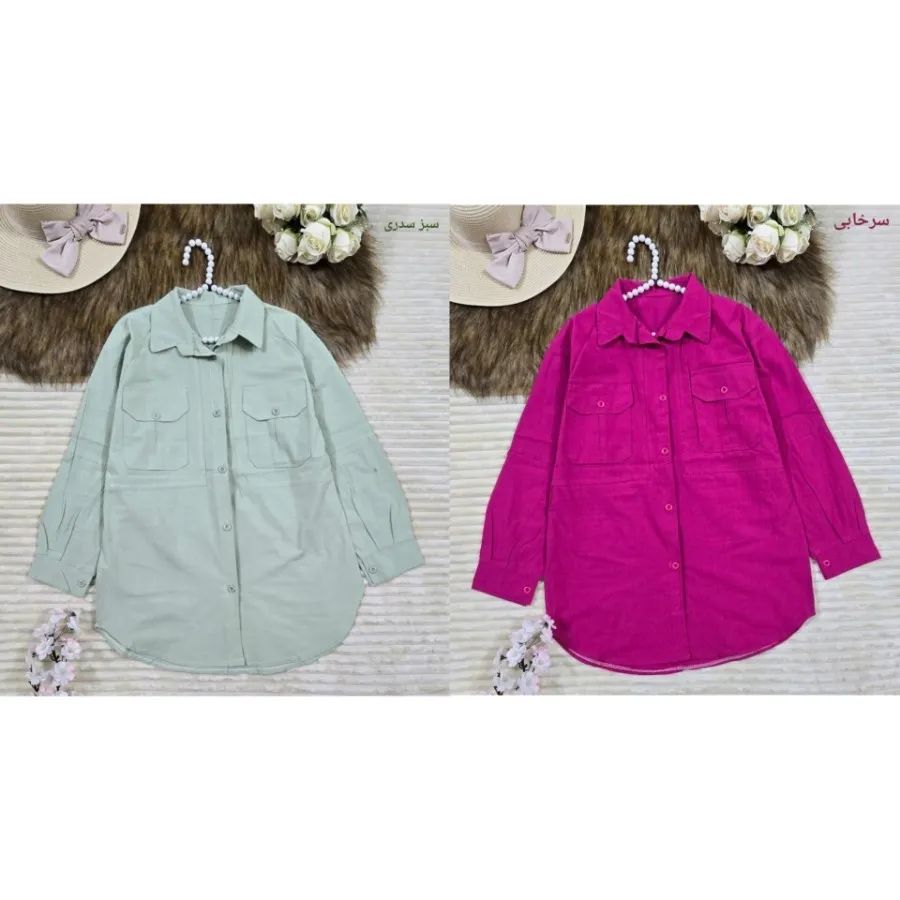 شومیز مانتویی دوجیب