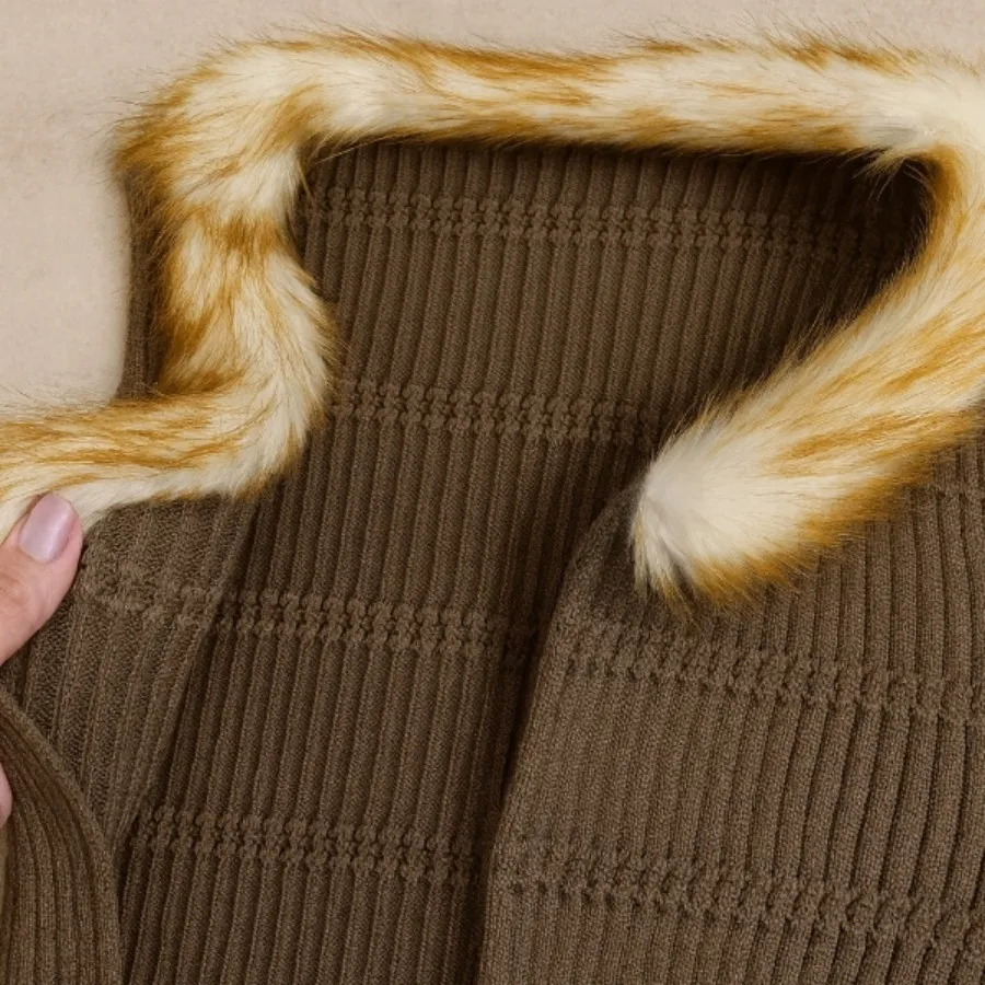 بافت خزدار بدون آستین