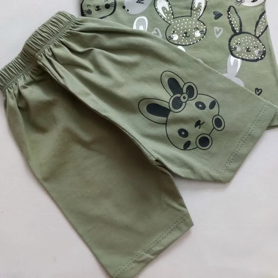 تیشرت شلوارک خرگوش نگینی