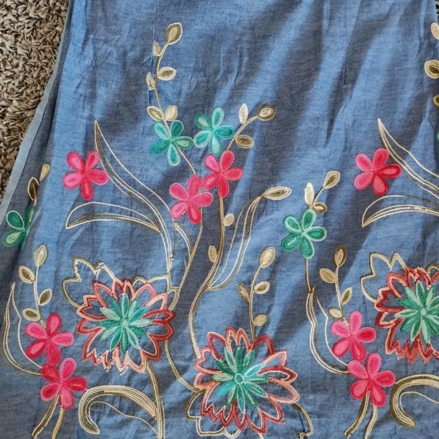 تونیک یقه دلبری گلدوزی