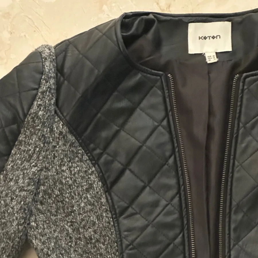 کت کوتاه چرم کوتون