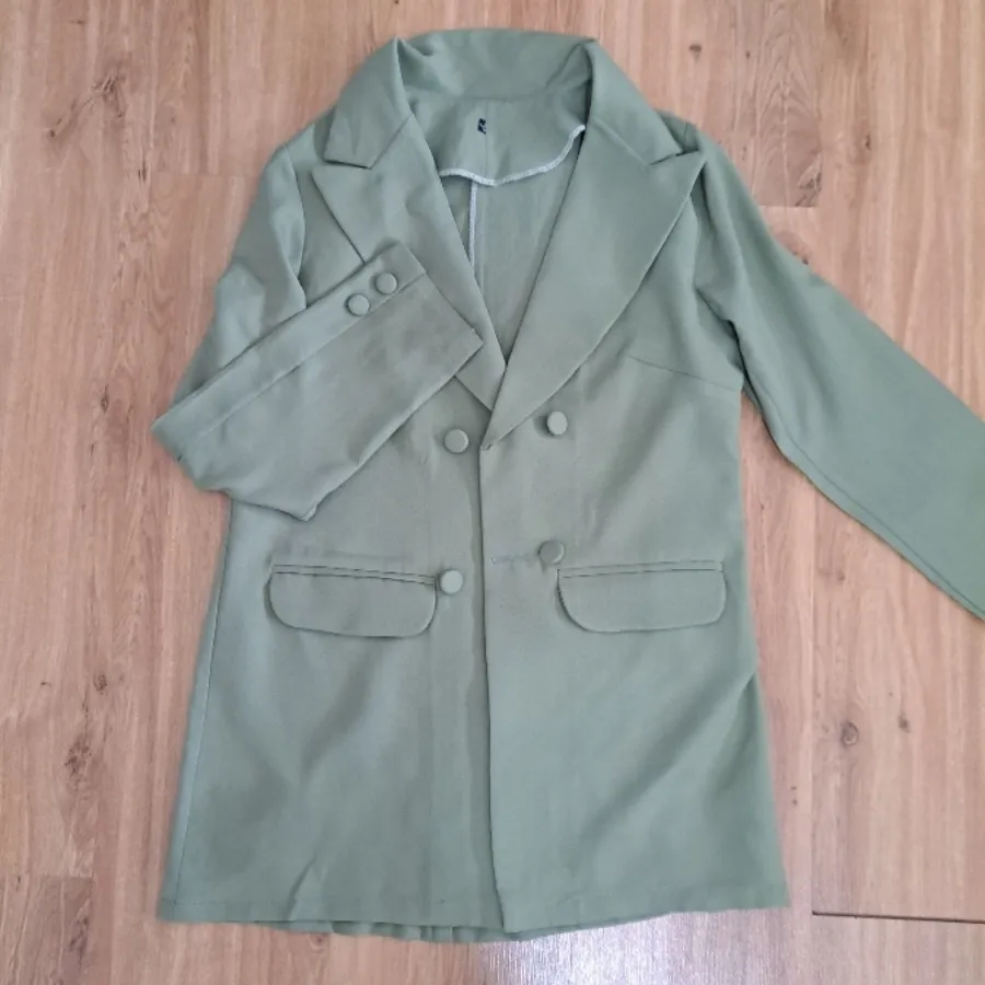 ست کت شلوار سبز ماچا