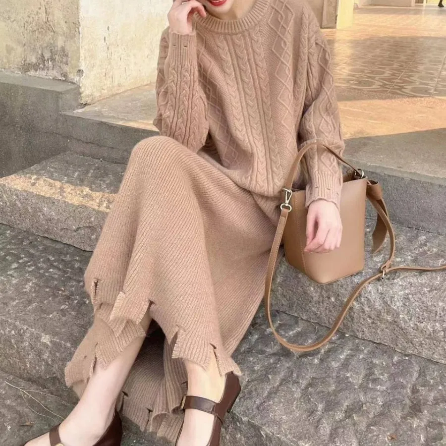 بلوزودامن بافت گرم بالا