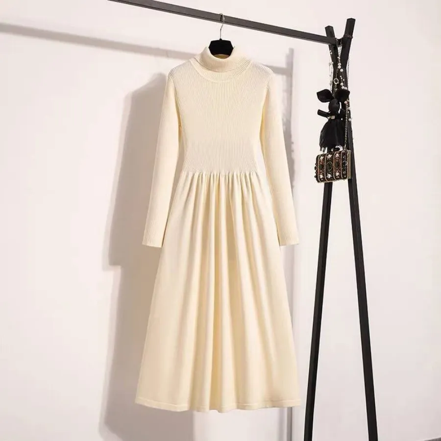 پیراهن بافت یقه اسکی گرم