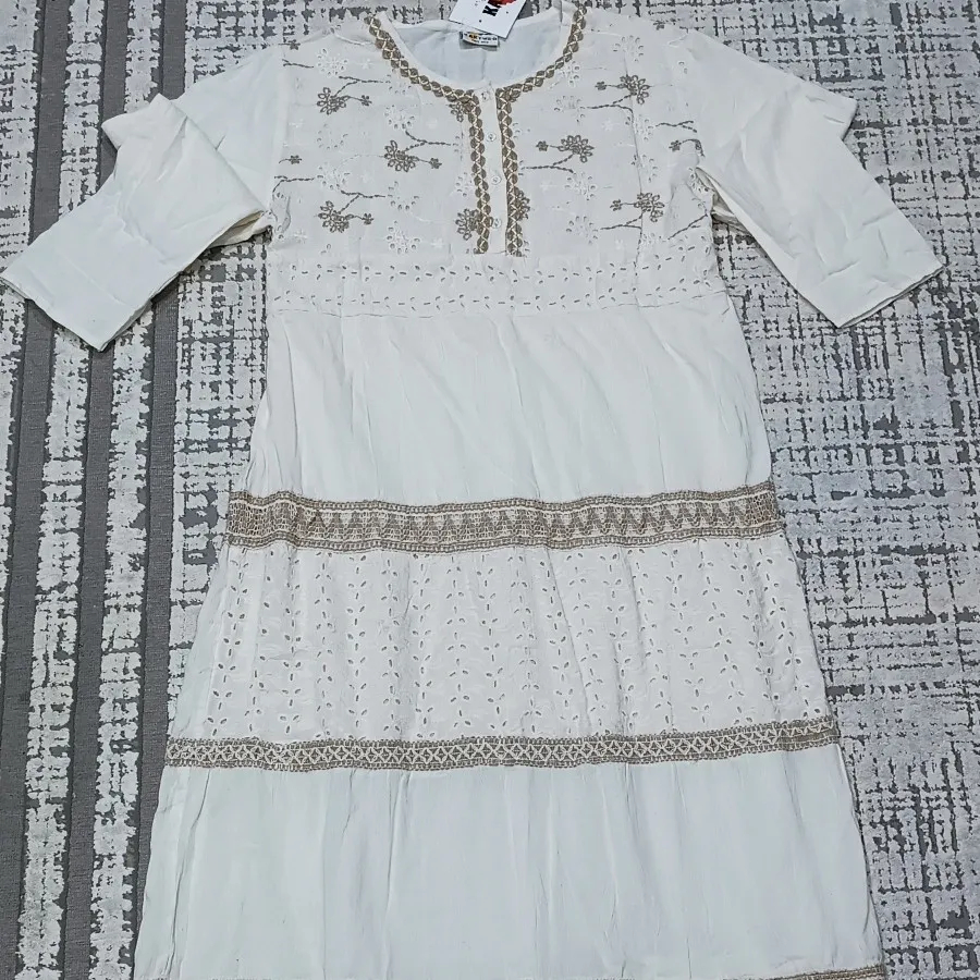 پیراهن ساحلی خامه دوزی