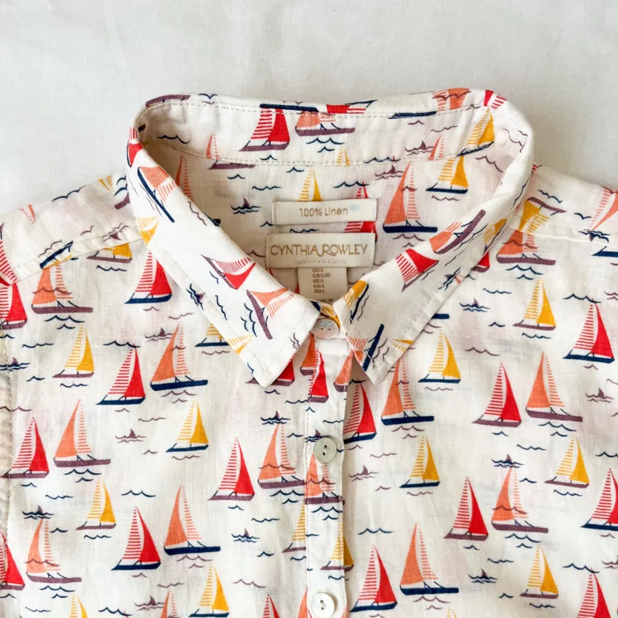 پیراهن لینن قایقی