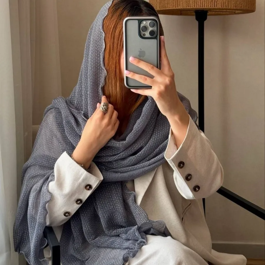 شال حریر دالبر دار