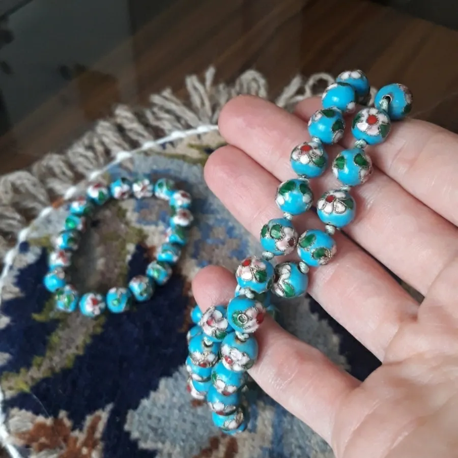 نیم ست مینا کاری ،شکوفه