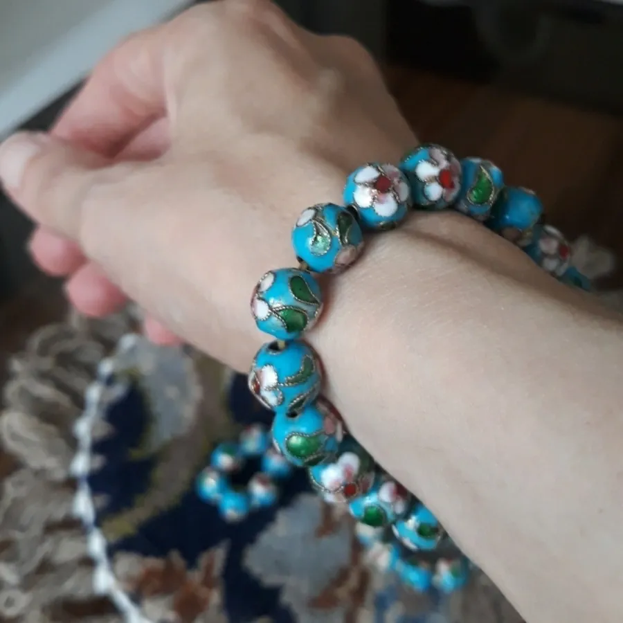 نیم ست مینا کاری ،شکوفه