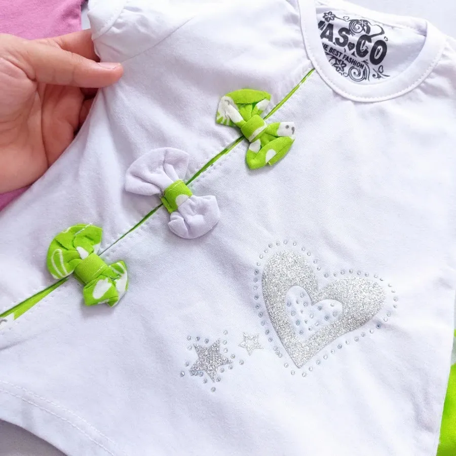 تیشرت شلوارک سه پاپیون ?