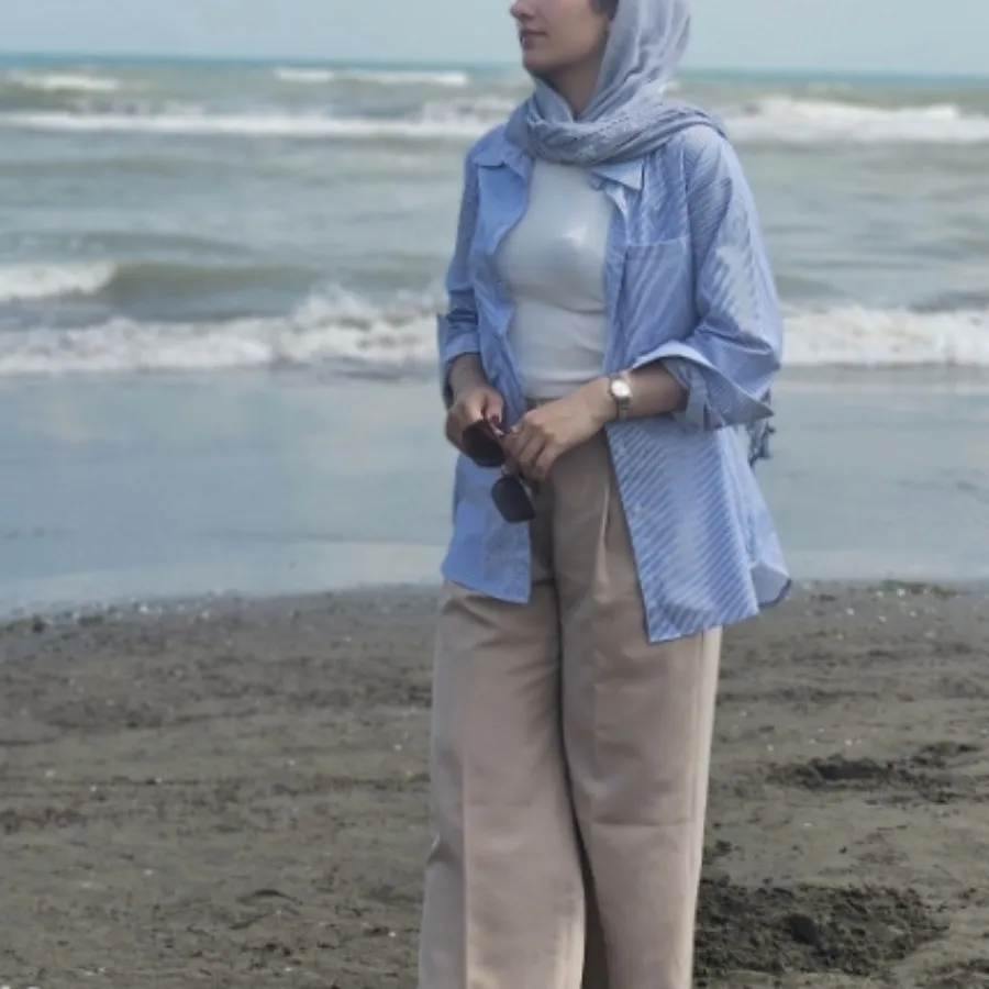 شومیز آبی قشنگمون