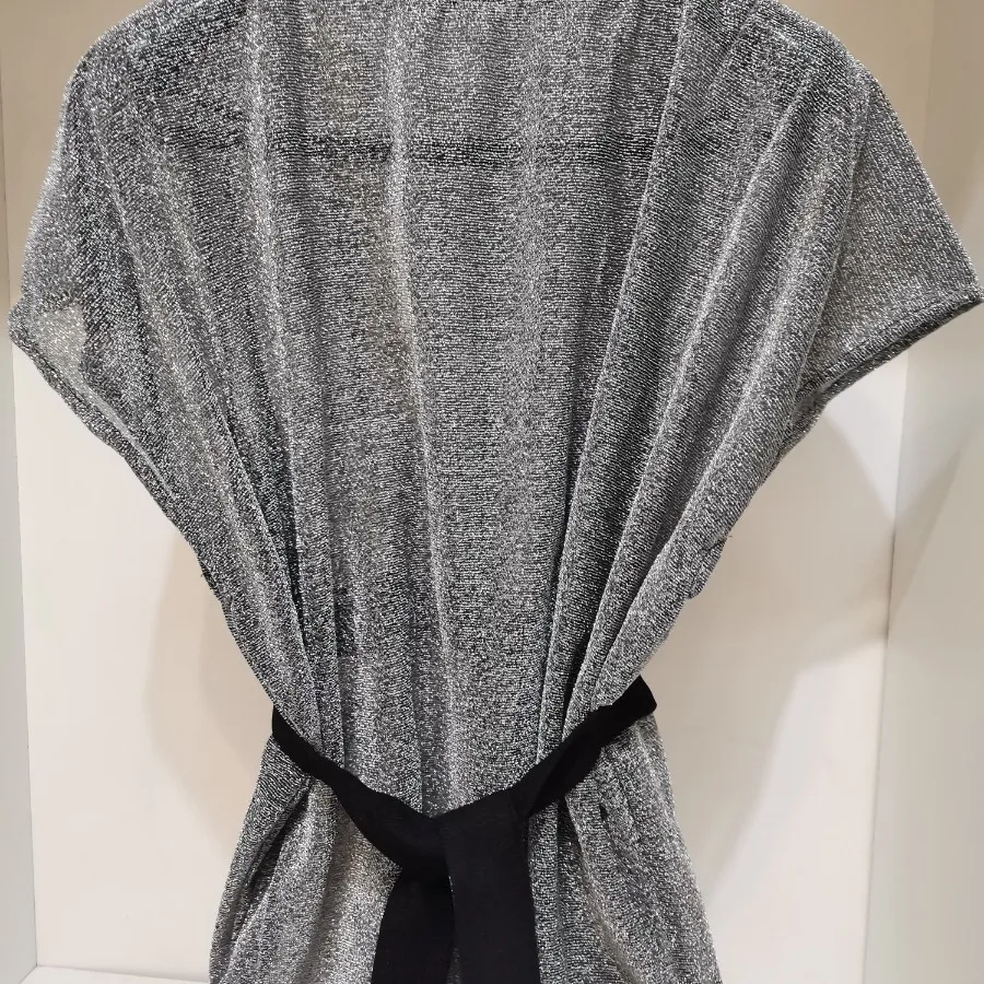 شومیز نقره ای کمرکش