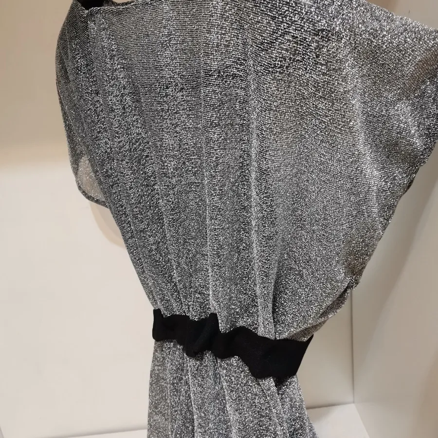 شومیز نقره ای کمرکش