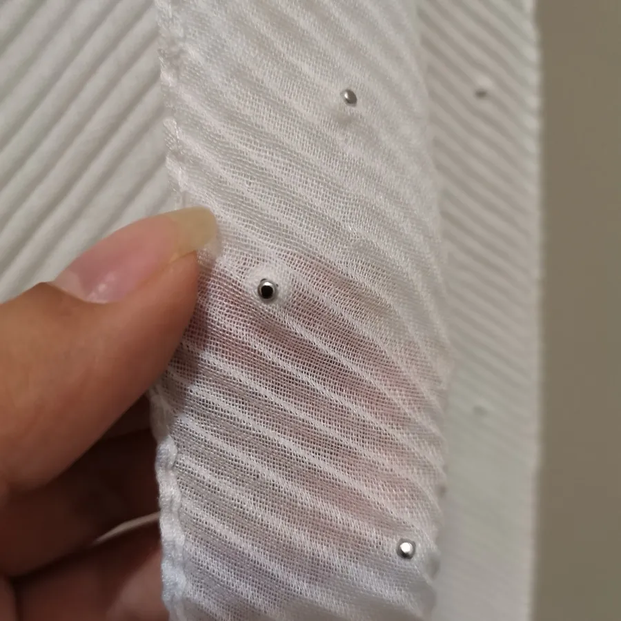 شال سفید مروارید پرچ