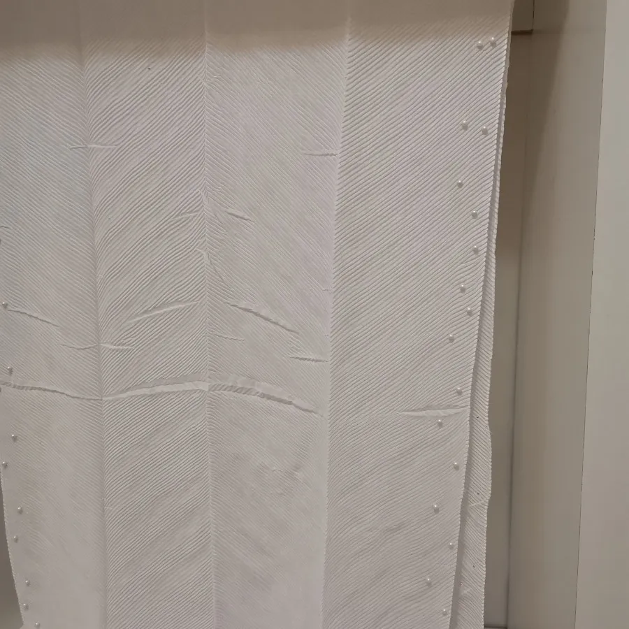 شال سفید مروارید پرچ