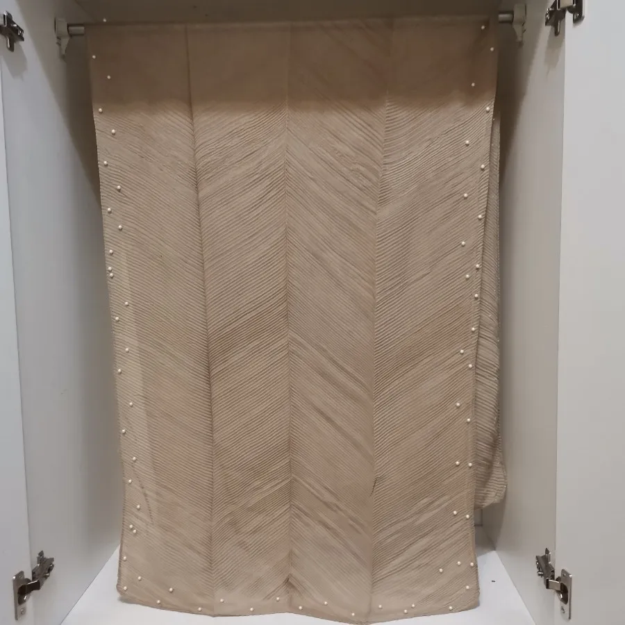 شال نسکافه ای نخی مروارید