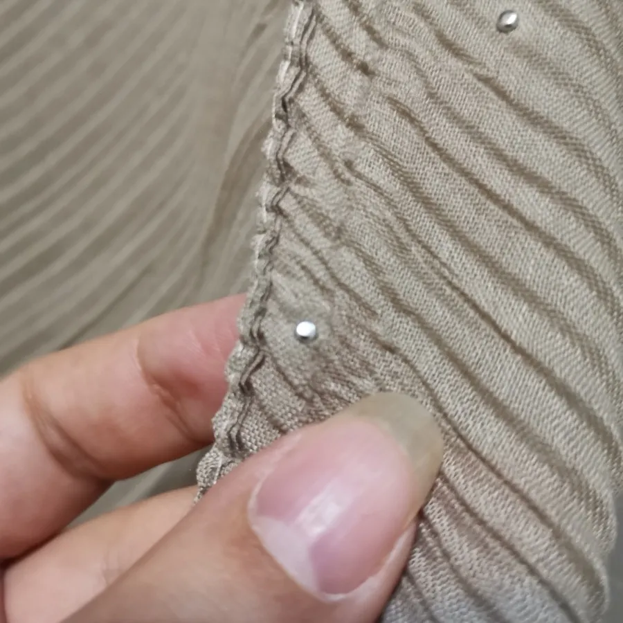 شال نسکافه ای نخی مروارید