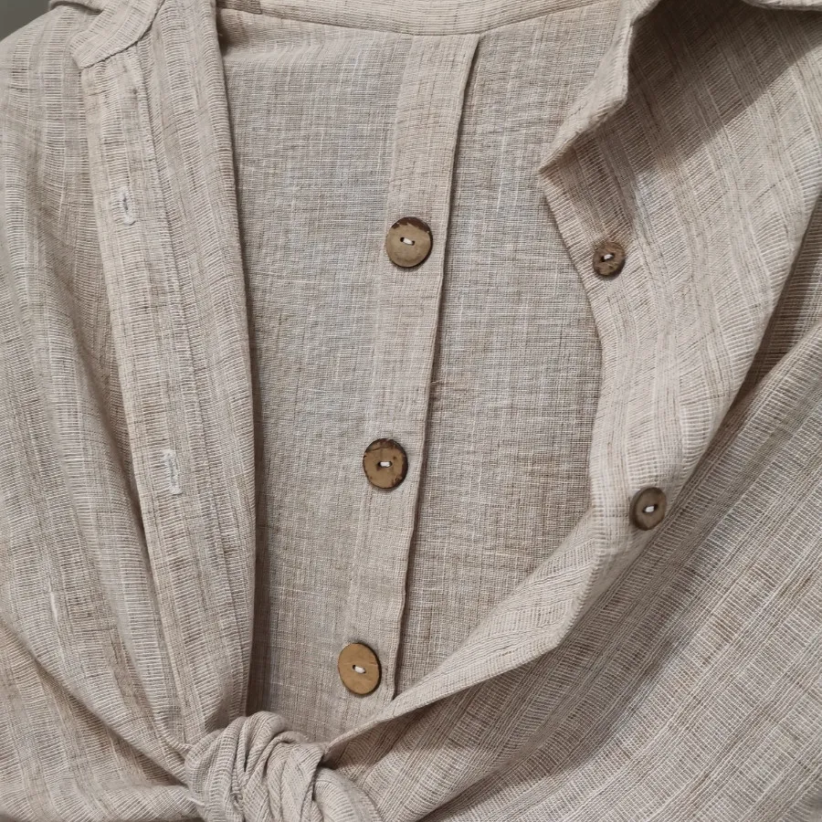 ست شومیز دامن نو کرمی نخ