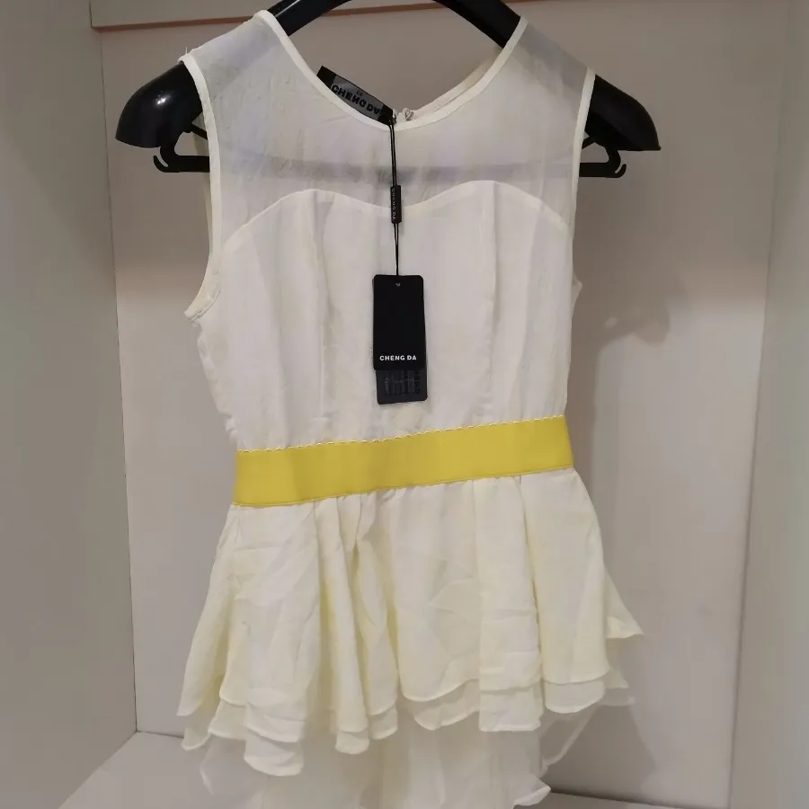 شومیز مجلسی حریر زردسفید