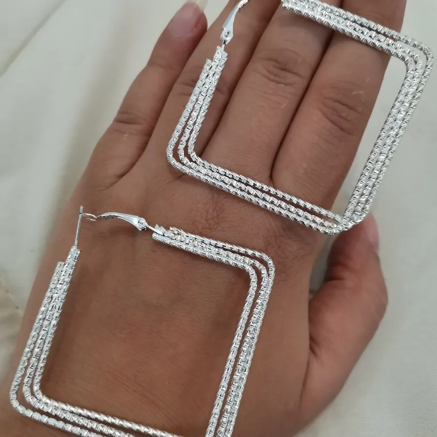 گوشواره نقره ای بزرگ