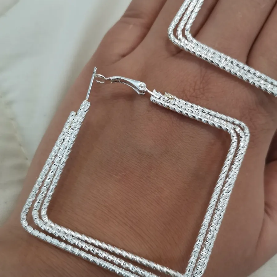 گوشواره نقره ای بزرگ