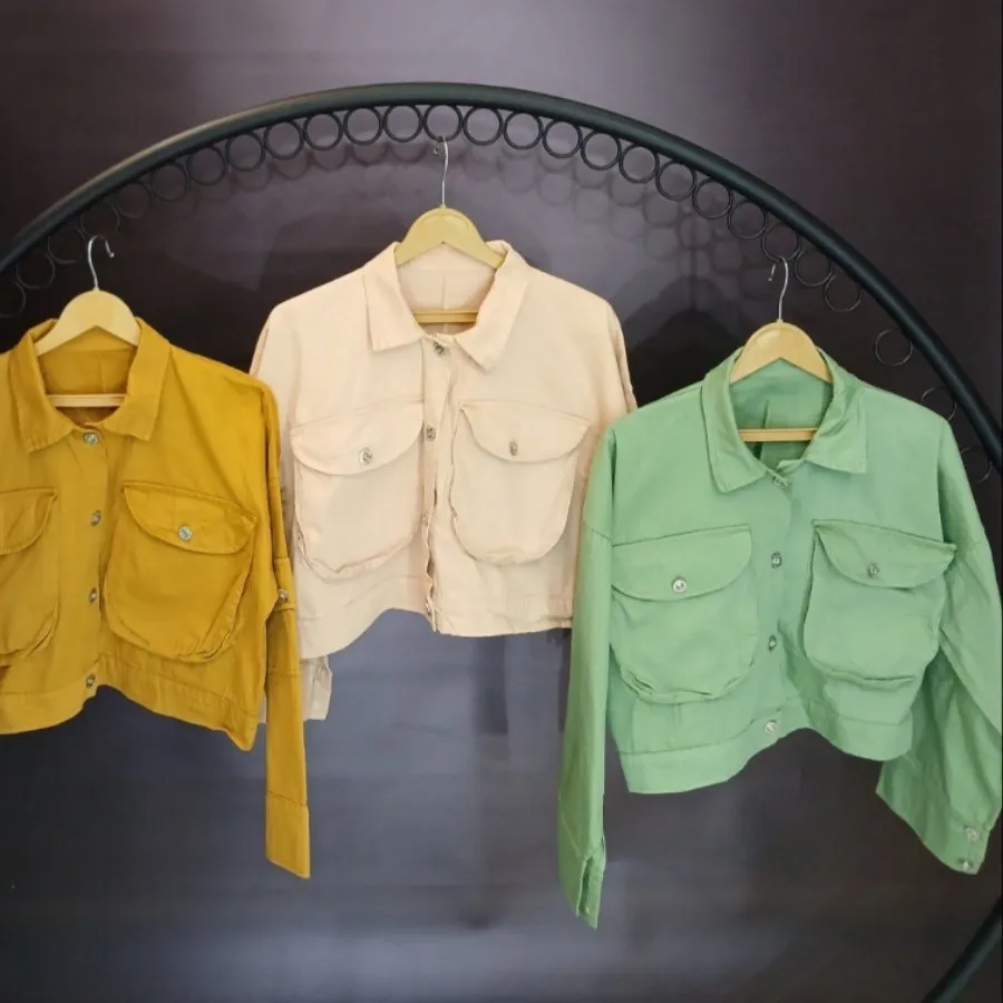 کراپ کتان دو جیب