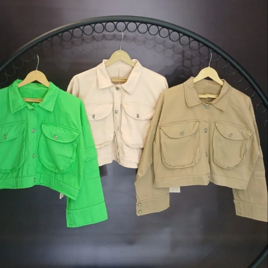 کراپ کتان دو جیب