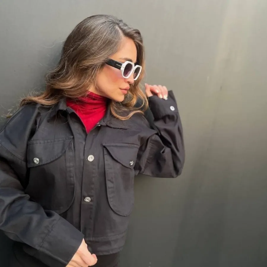 کراپ کتان دو جیب