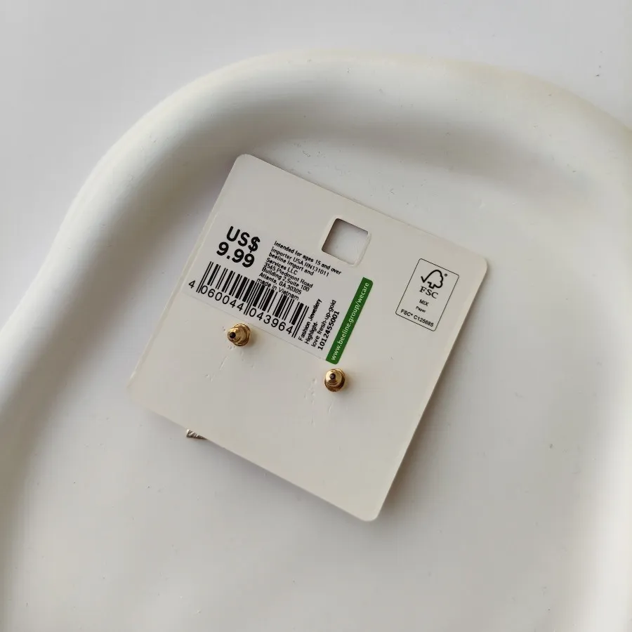 گوشواره قلبی نگینی آلمانی