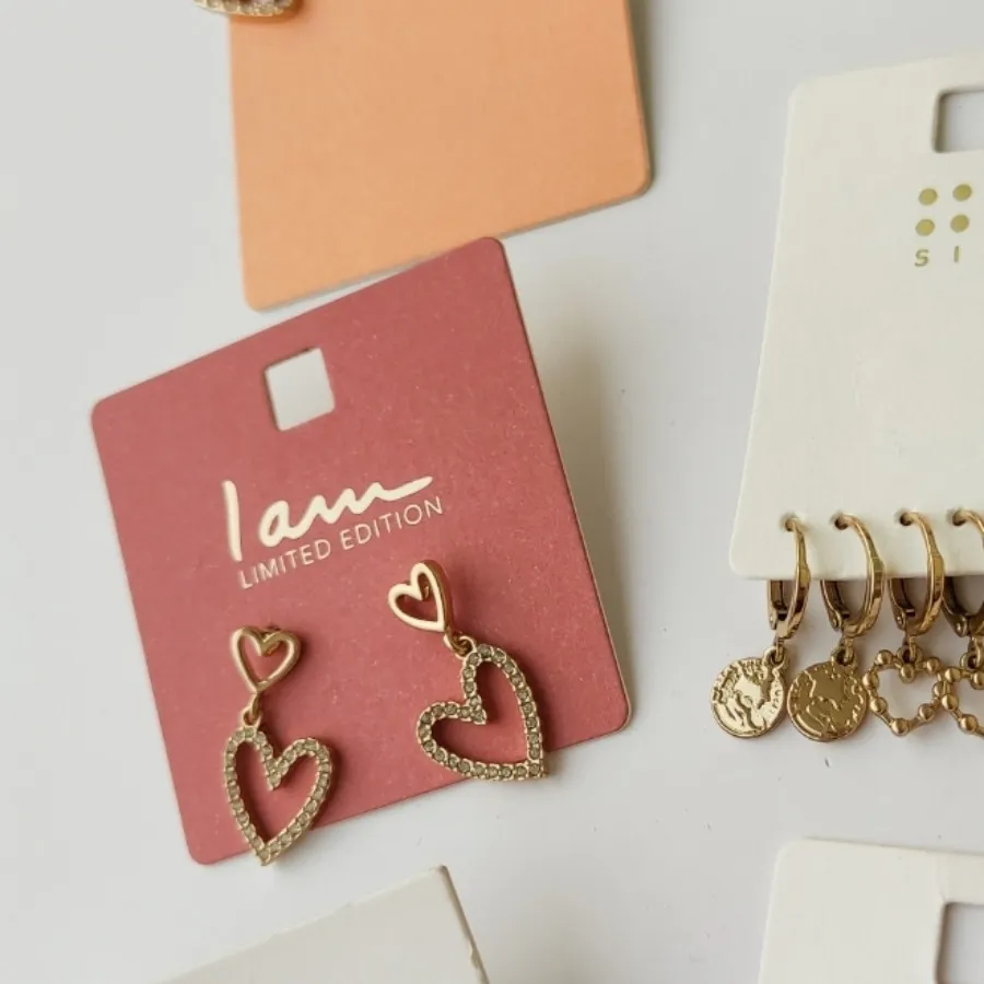 گوشواره قلبی نگینی آلمانی