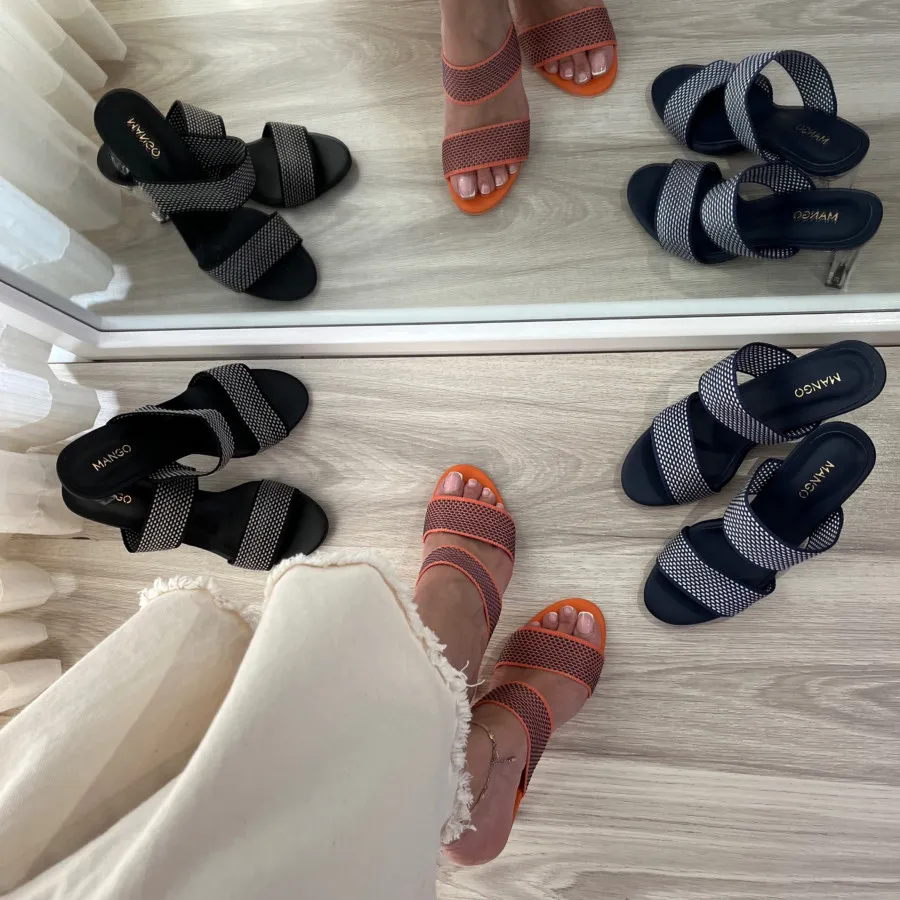 صندل پاشنهدار تسمهای نو