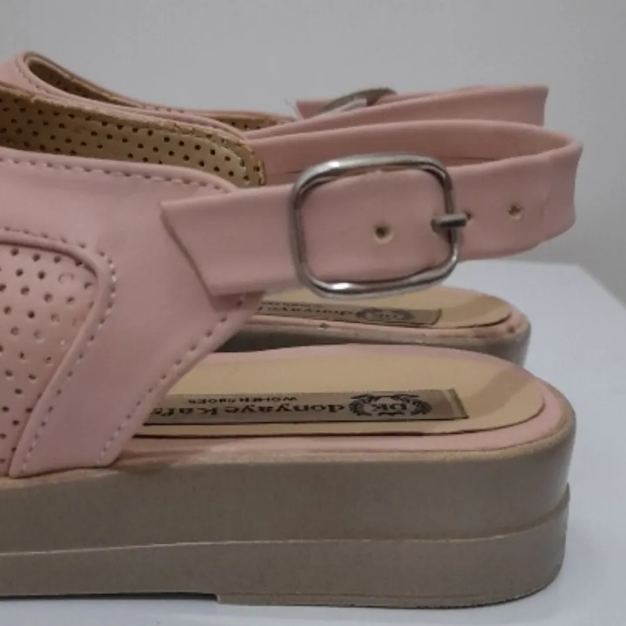 صندل صورتی چرم