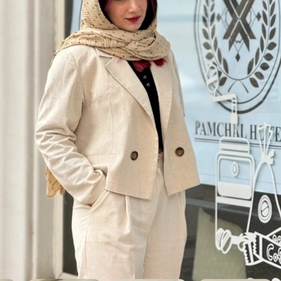 کت لینن کرم