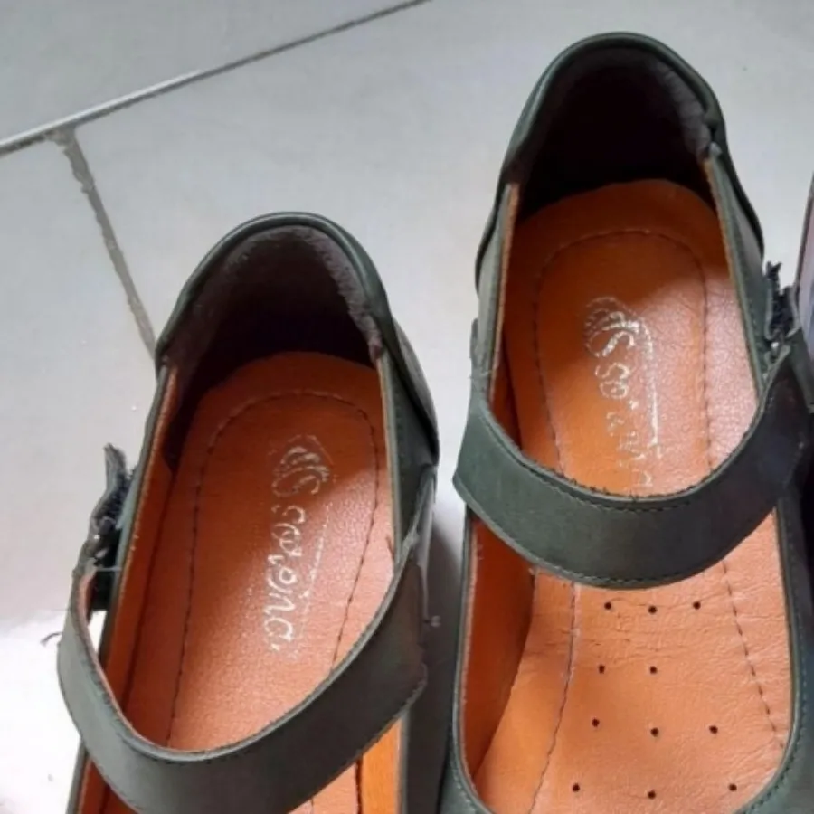 کفش شیک عروسکی چرم یشمی