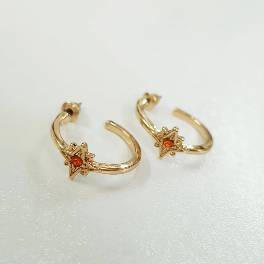 گوشواره حلقه ستاره نگینی