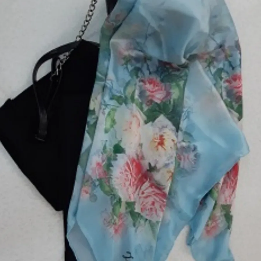 روسری آبرنگی ساتن