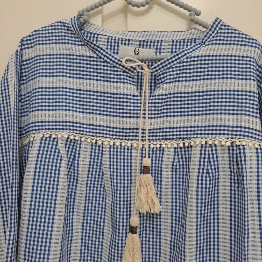 شومیز راه راه آبی