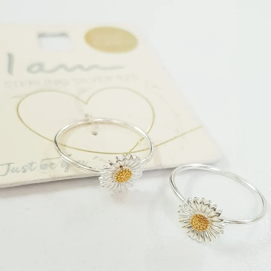 انگشتر نقره 925 گل بابونه