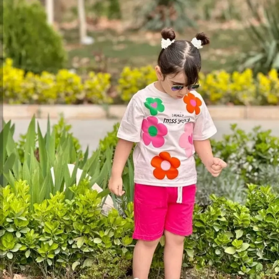 ست دخترونه گلدار بدون بند