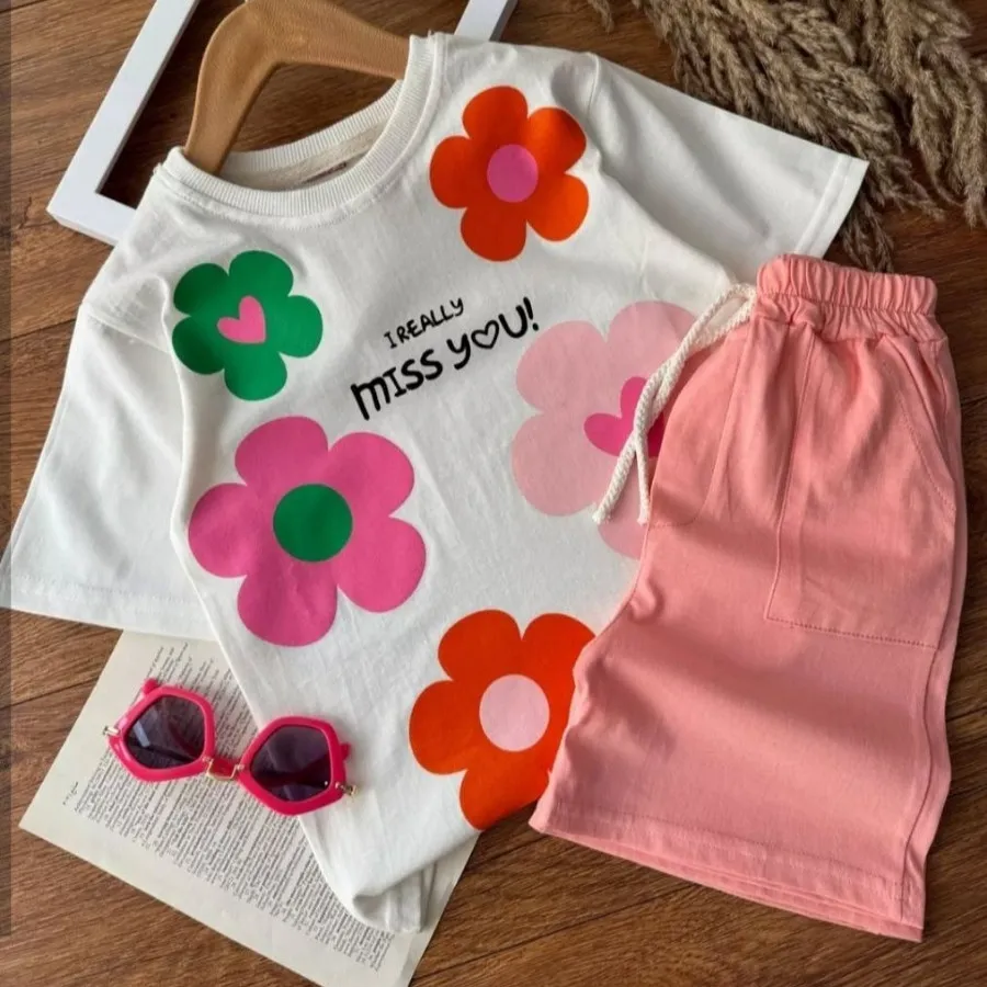 ست دخترونه گلدار بدون بند