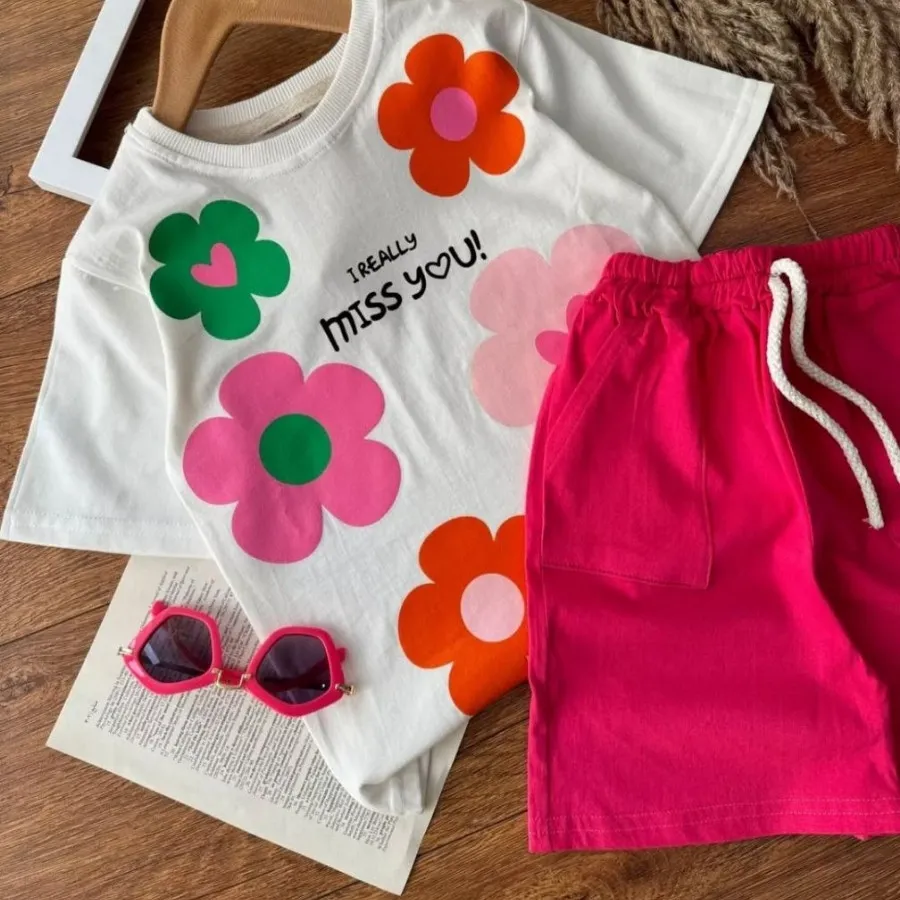 ست دخترونه گلدار بدون بند